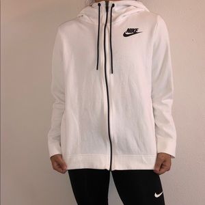 White Nike Oversized Zip-up Jacket